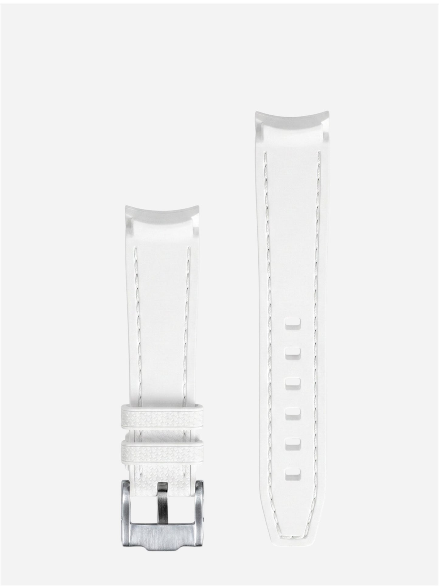 White-White-Stitch-Rubber-Strap-20mm-Curve-back
