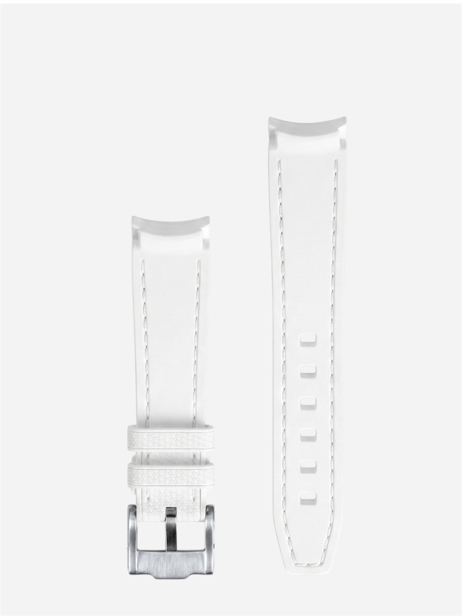 White-White-Stitch-Rubber-Strap-20mm-Curve-back